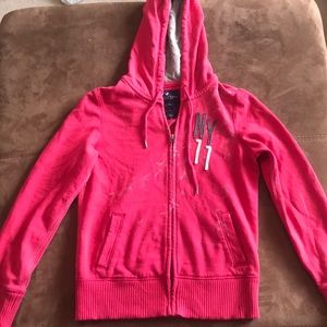 American Eagle zip up hoodie sweatshirt AE Pink